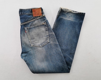 Jeans Evis No. 3501XX in denim selvedge, stile vintage anni '90, taglia 28/32x35.