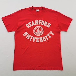 Stanford University Shirt Vintage Stanford University By Stedman Made In USA Tee T Shirt Size XL