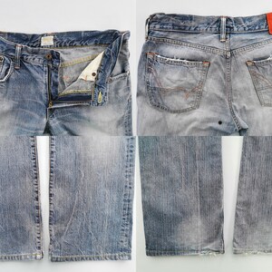 Edwin 505 Jeans Slitna Vintage Storlek 32 Edwin Denimbyxor Edwin 505 Tillverkade i Japan Denimjeans Storlek 34/35x31 bild 6