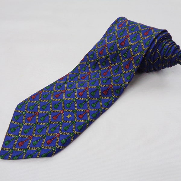 Celine Tie Celine Silk Vintage Celine Made In Spain Men's Designer Dress Necktie