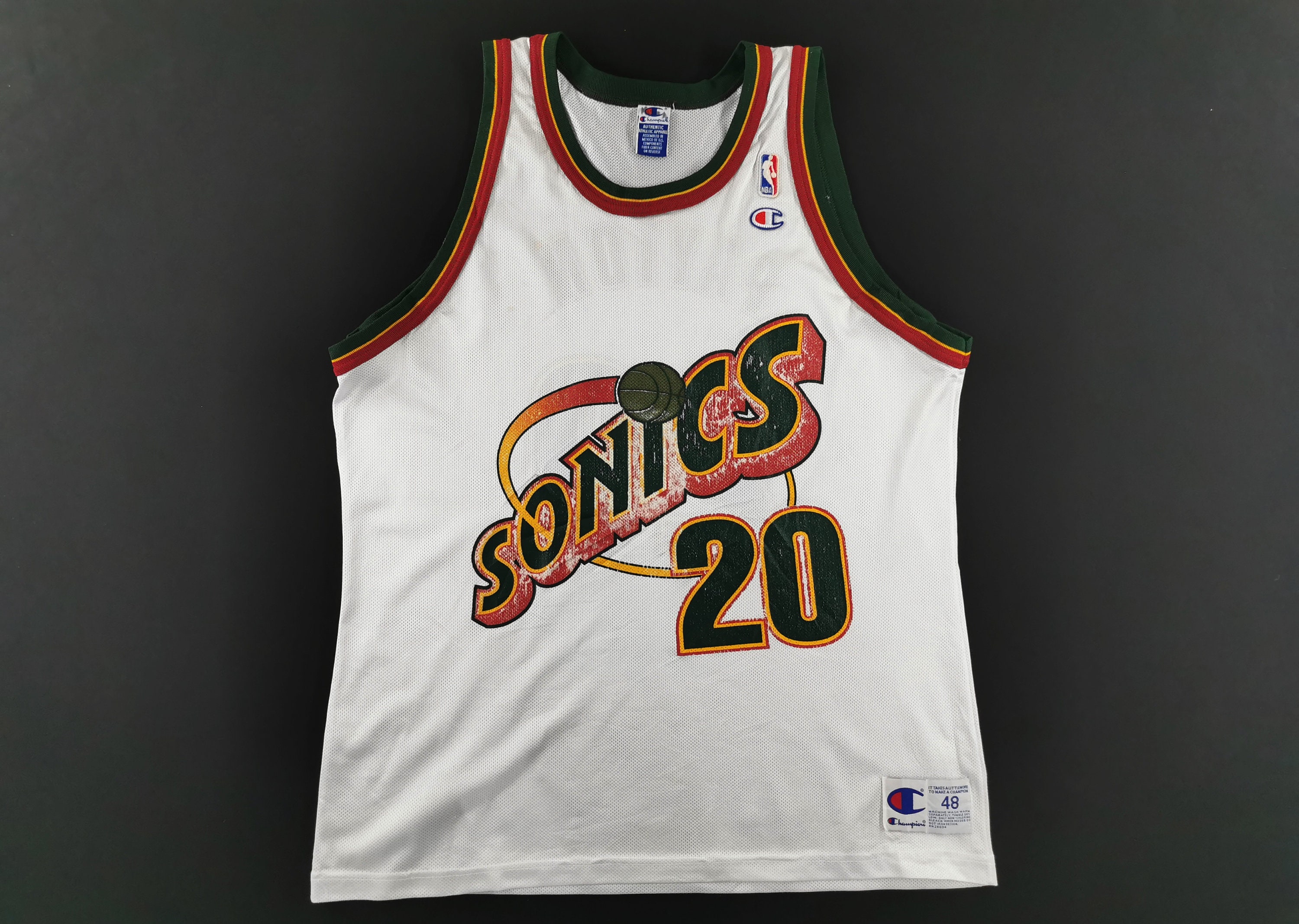 Vintage Seattle Supersonics Jersey Champion Sonics Basketball Nate