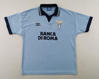 Vintage 90s S.S. Lazio Umbro 95/96 Home Football Jersey Shirt Made In England Size L