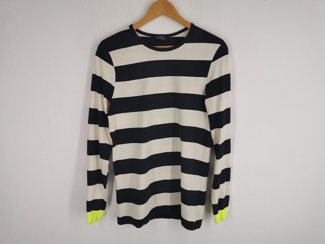 トップス 1990s a.p.c. long sleeve made in france A.P.C. Shirt Vintage 90's A.P.C. Stripe Tee T Shirt Made in France