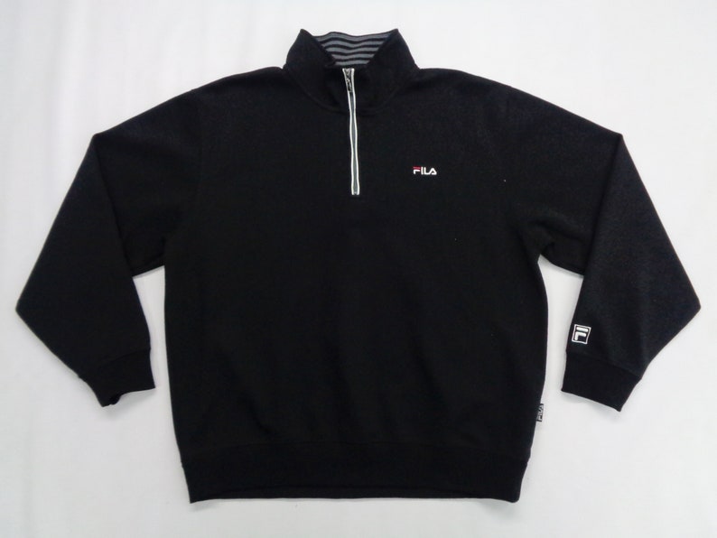 Fila Sweatshirt Vintage Fila Pullover Vintage Fila Half Zipper Pullover Sweatshirt Size L image 1