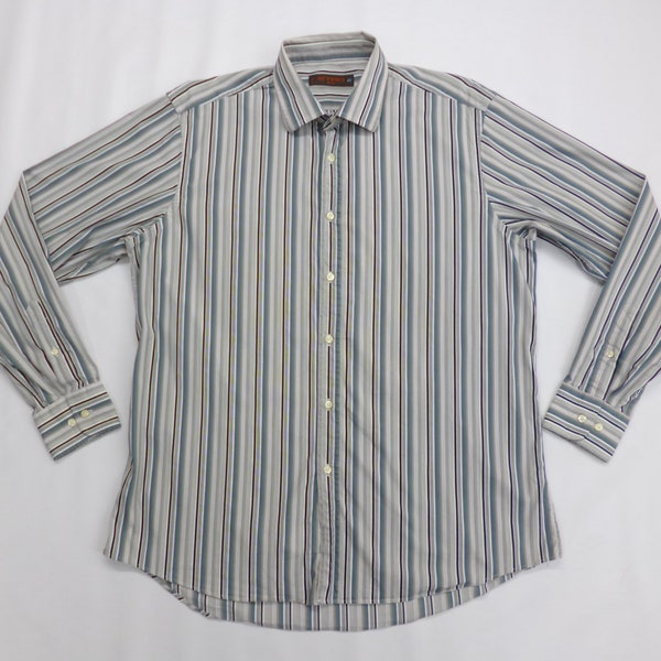 Etro Milano Shirt Etro Button Shirt Etro Milano Made In Italy Striped Button Up Casual Shirt Size L