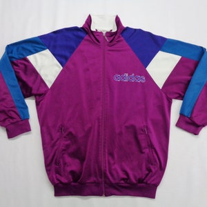 Adidas Jacket Vintage Adidas Track Top 90s Adidas Color Block Track Top Zipper Jacket Size L