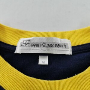 Shirt Courreges Homme Vintage T-shirt met logo's van Courreges, maat M afbeelding 5