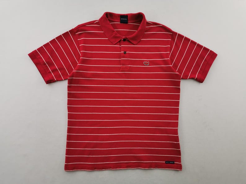 Camisa Keith Haring Camisa polo a rayas Keith Haring Pop Art Talla L imagen 1