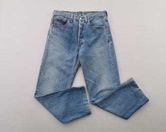 Levis Distressed Jeans Vintage 90s Levis Lot 501 Denim Jeans Made In USA Size 30/31x32
