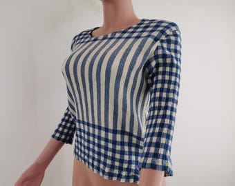 Tsumori Chisato Blouse Vintage Tsumori Chisato Checked Blouse Shirt Made In Japan Size M