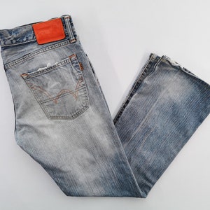 Edwin 505 Jeans Slitna Vintage Storlek 32 Edwin Denimbyxor Edwin 505 Tillverkade i Japan Denimjeans Storlek 34/35x31 bild 3