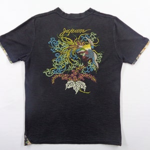 Sukajan Shirt Japanese Sukajan T Shirt Sukajan Souvenirs Embroidery Logo Tee T Shirt Size S/M