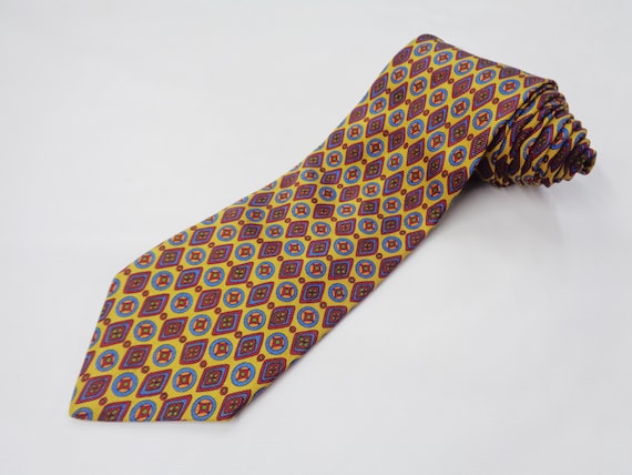 バーバリー ロンドン ネクタイ 織りシルク クラシックロゴ柄 ゴールド