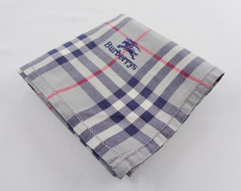 Burberrys Handkerchief Vintage Burberrys Hanky Burberry mova checked Pocket Square Scarf