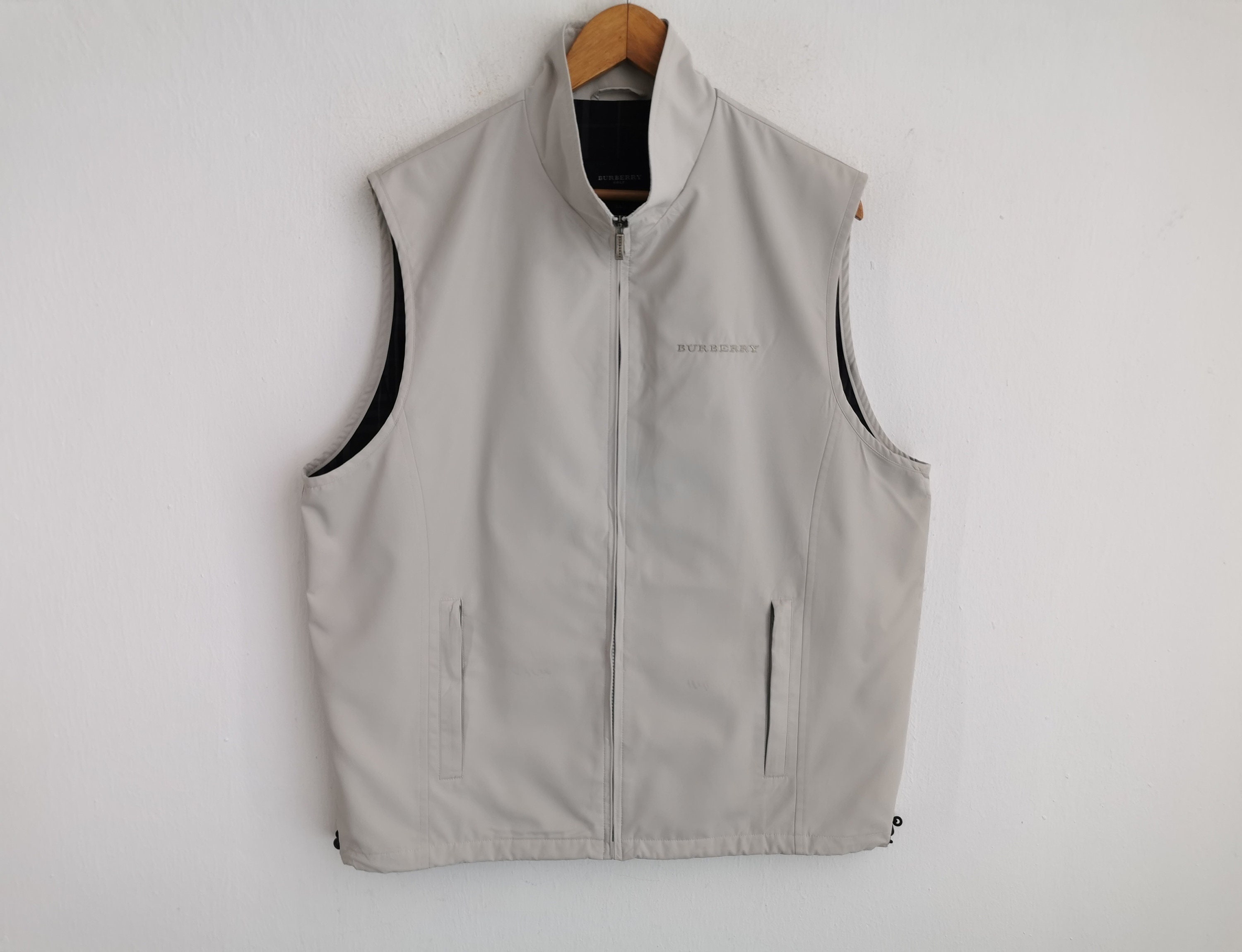 Vintage Burberry Golf Made in Japan Vest Windbreaker Jacket Size