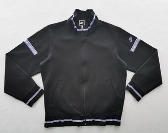 Vtg 80s Nike Made In Japan Zip Up Track Jacket black Large L Embroidered  Blue | eBay