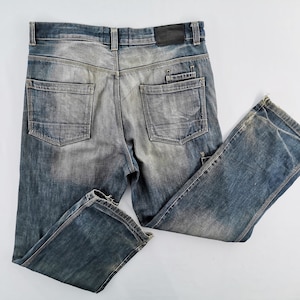 Stussy Jeans Distressed Stussy Denim Pants Stussy Made In Turkey Button Fly Denim Jeans Size 36/37x30.5