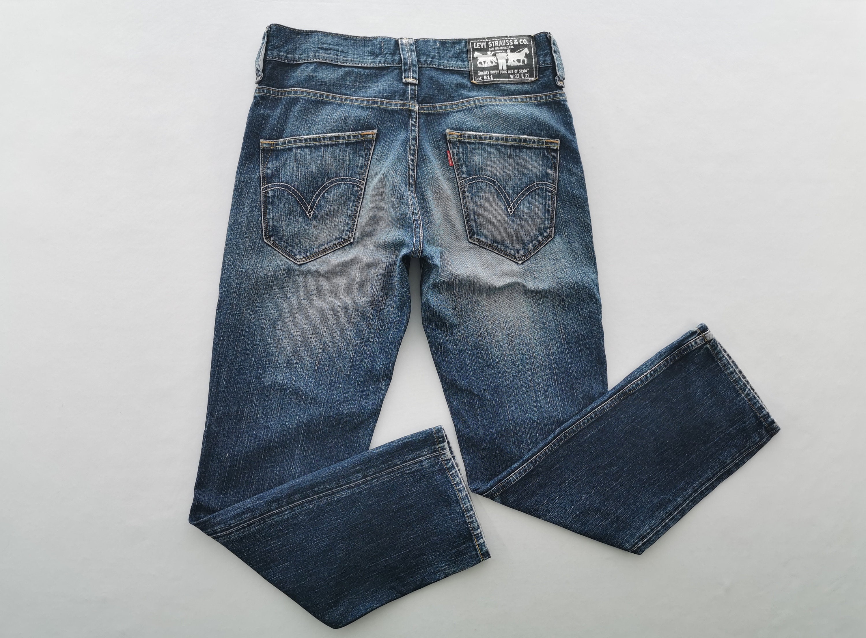 Levis 511 Jeans Distressed Size 32 Levis 511 Slim Denim Jeans Size 32 33x30 Etsy