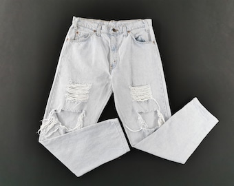 Levis 550 Jeans Distressed Vintage Size 33 Levis 550 Denim Jeans Pants Size 32/33x27.5