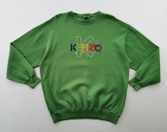Kenzo Sweatshirt Vintage Kenzo Big Logo Sweatshirt Made In Japan Size L