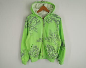 Ocean Pacific Overprint Sweater Hoodie Made In Japan Size M