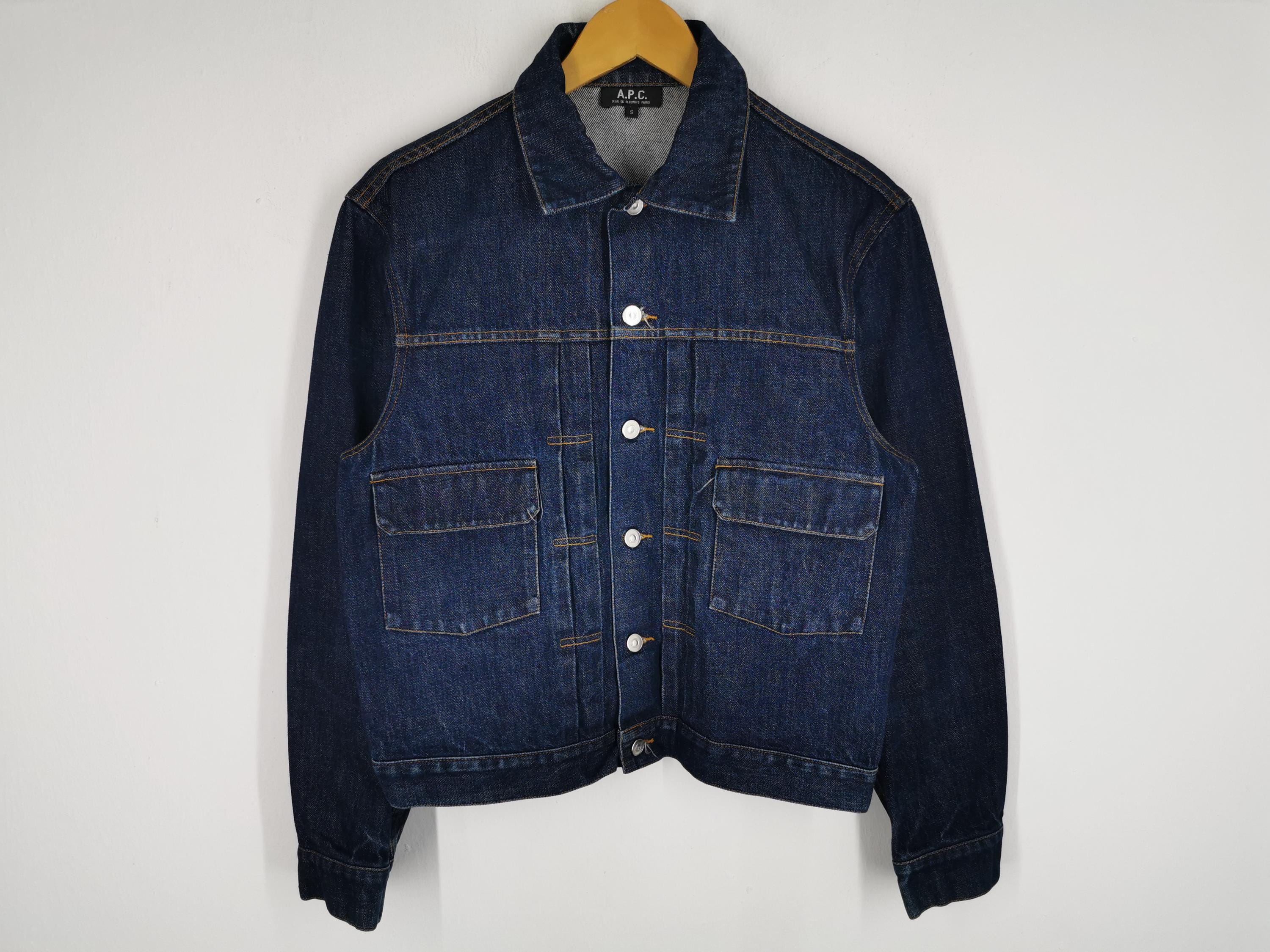 ジャケット・アウター Old A.P.C Denim Jacket Made in France A.P.C. Jacket Vintage 90s A.P.C. Type II Selvedge Denim Jeans