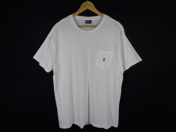 Polo Ralph Lauren Camisa Vintage Polo Ralph Lauren Camiseta 90s Polo Ralph Lauren Camiseta de Bolsillo Camisa Relajada Tamano M Etsy Mexico