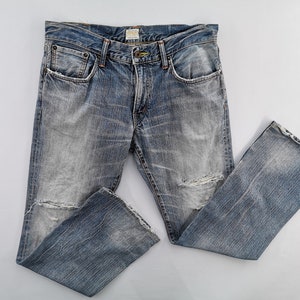 Edwin 505 Jeans Slitna Vintage Storlek 32 Edwin Denimbyxor Edwin 505 Tillverkade i Japan Denimjeans Storlek 34/35x31 bild 1