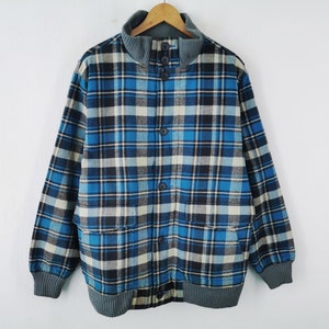 Woolrich Jacket Vintage Woolrich Windbreaker 90s Woolrich Checkered Winter Jacket Size L