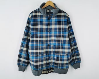 Vintage WOOLRICH Fleece Jacket Medium 90's Woolrich Made in