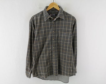 Chaps Shirt Vintage 90s Chaps Flannel Shirt Made In Japan Size L