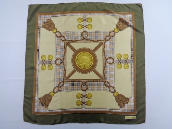 Burberrys Scarf Vintage Burberrys Silk Scarf Burbe