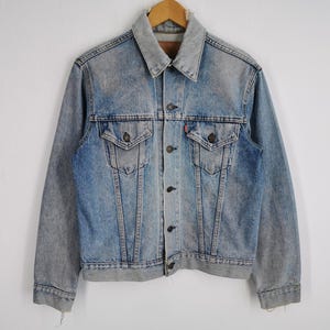Levis Jacket Distressed Destroy Vintage Levis Denim Jacket Made In USA Size M