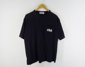 Fila Shirt Vintage Fila T Shirt Vintage Fila Biella Italia Taped Logo Tee T Shirt Size L