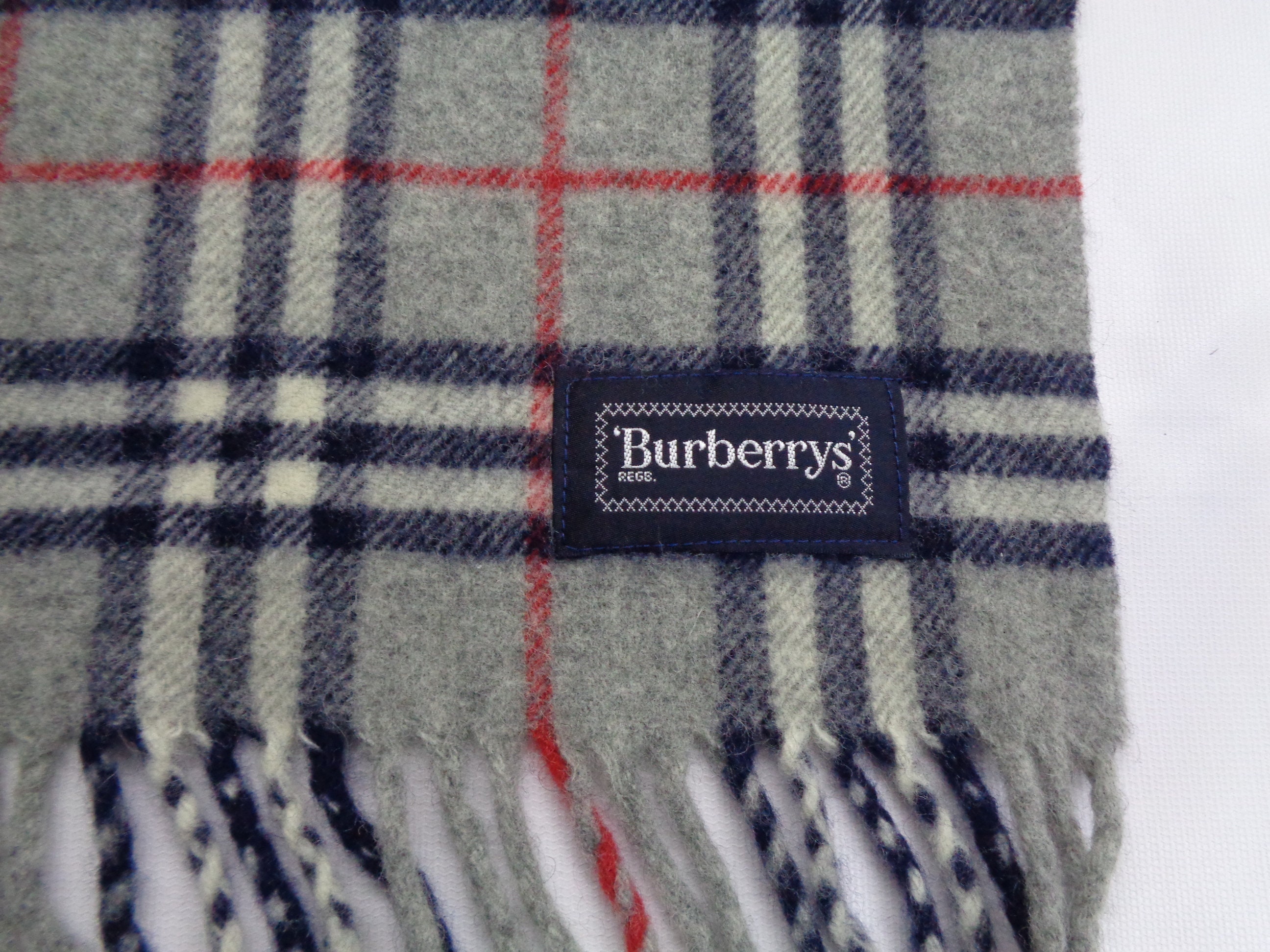 Burberrys Scarf Vintage Burberrys Wool Muffler Burberrys | Etsy