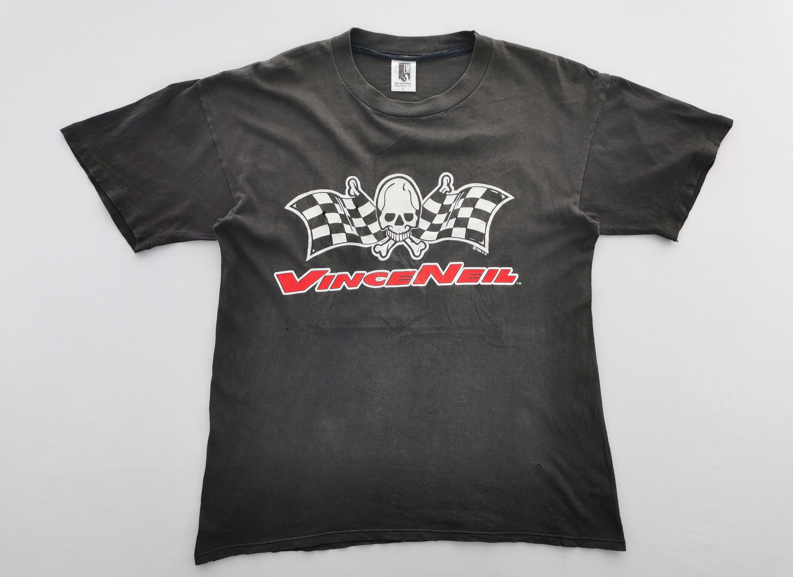 Vince Neil ヴィンテージTシャツ ブラック Lサイズ Distressed Vintage 90s Vince Neil Made in USA Exposed Tour '93 Tee