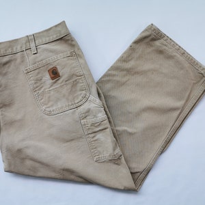 Carhartt Pants Distressed Vintage Size 42 Carhartt Workwear Pants Carhartt Dungaree Fit Carpenter Pants Size 41/42x28.5