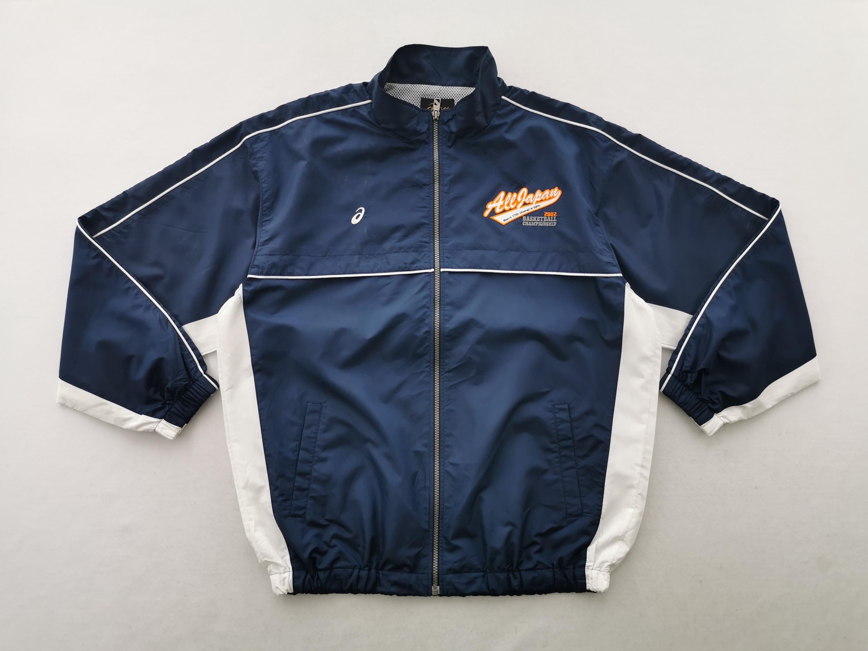 Asics Jacket Vintage Size Jaspo L Asics All Japan Basketball Championship 2002 Color Block Windbreaker Jacket