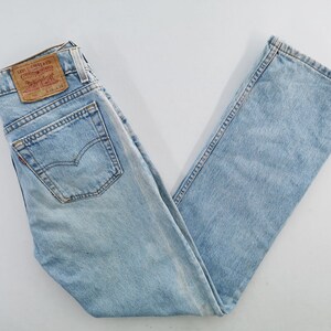 Levis 520 Jeans Distressed Vintage Levis 520 Denim Jeans Made In USA Size 28/29x33 image 5