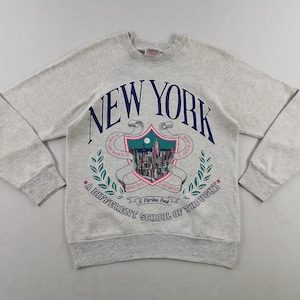 New York Sweatshirt Vintage 90s New York Made In USA Pullover Sweatshirt Size S