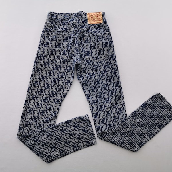 Evisu Jeans Vintage Size 26 Evisu Monogram Denim Jeans Pants Size 26x27x34