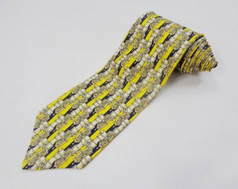 Lancel Tie Vintage Lancel Silk Necktie Lancel Made In France Vestido de diseñador Corbata de seda