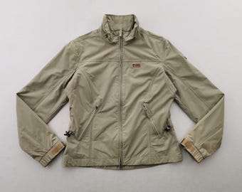 Napapijri Jacket Distressed Napapijri Windbreaker Outdoor Jacket Women Size M
