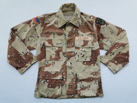 US Army Vintage Desert Camouflage Pattern Combat Jacket