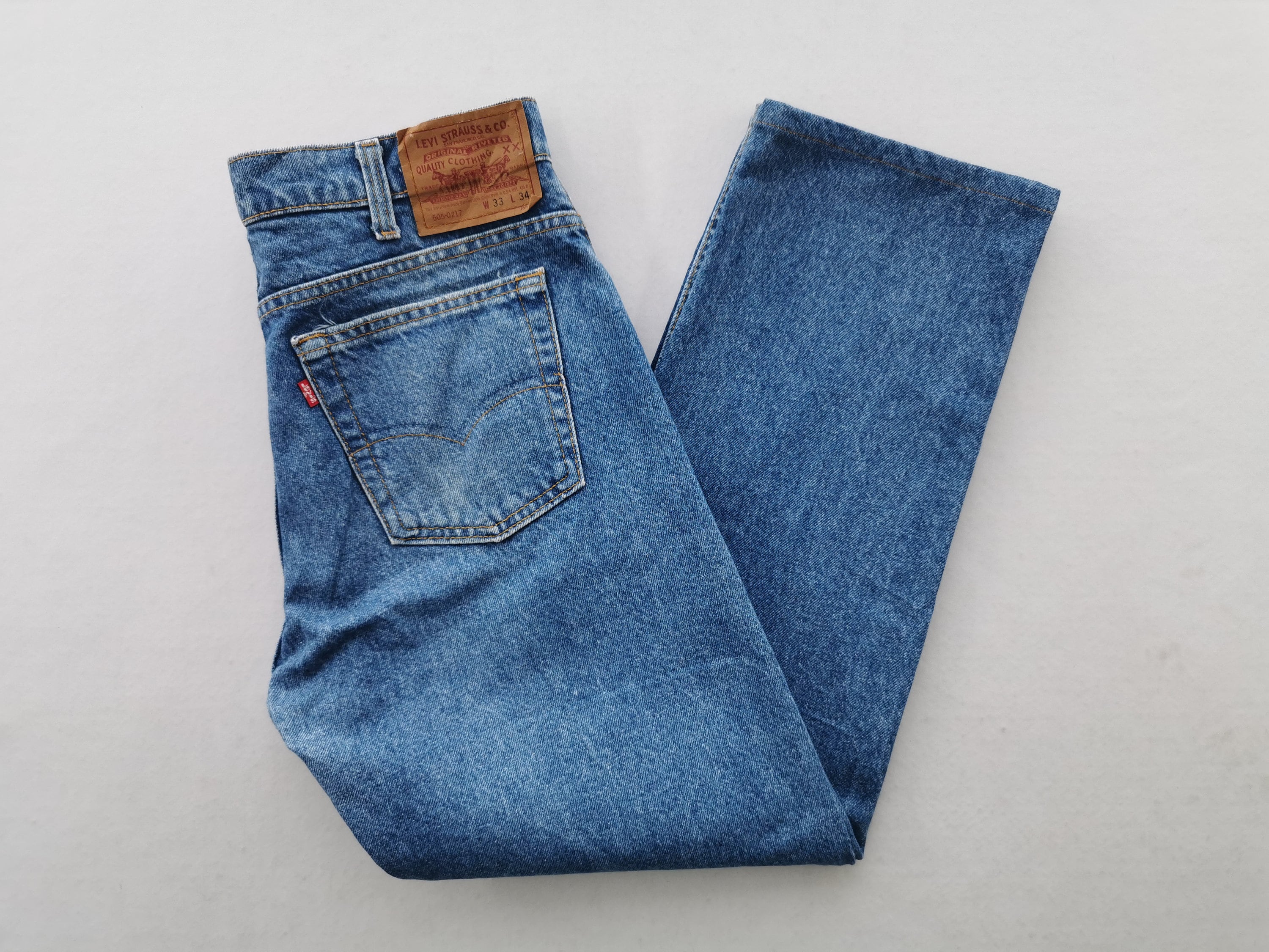 Vintage 90s Levis Lot 505-0217 Denim Jeans Made in USA Size 33x27 Vintage 90s Levis Lot 505-0217 Denim Jeans Made in USA Size 33x27