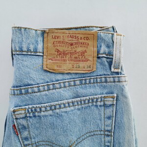 Levis 520 Jeans Distressed Vintage Levis 520 Denim Jeans Made In USA Size 28/29x33 image 6