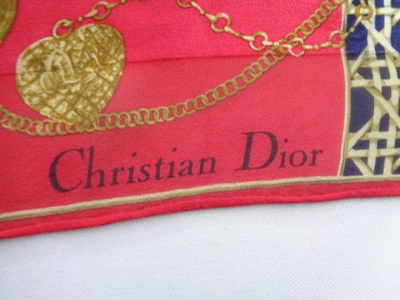 Christian Dior Scarf Vintage Christian Dior Silk … - image 4