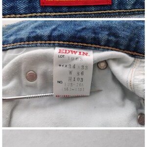Edwin Jeans Vintage Edwin Lote 603 Vaqueros clásicos estadounidenses fabricados en Japón Talla 34 imagen 10