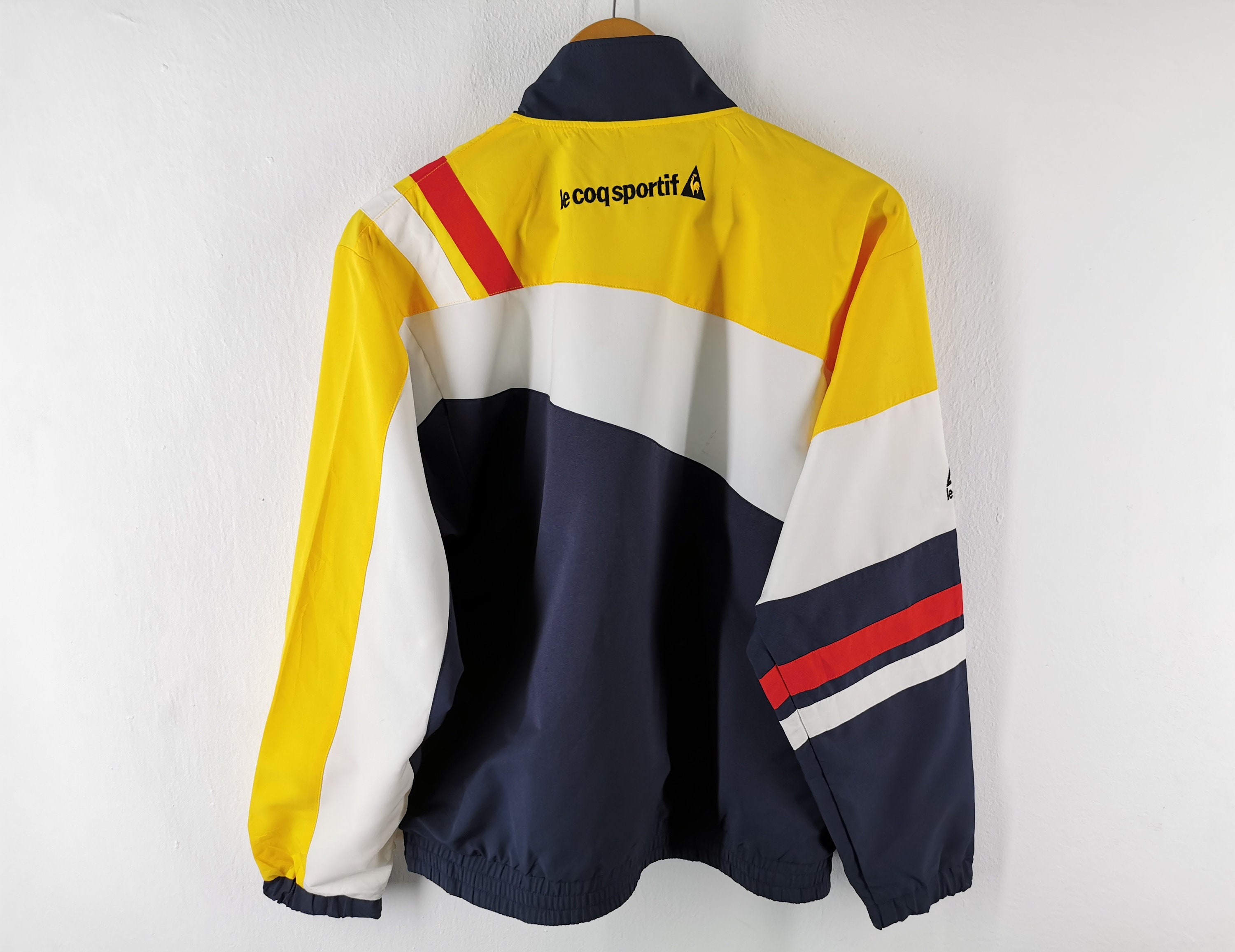 Vintage Coupe-vent Le Coq Sportif Homme - Taille S, Bloc Couleur Piste