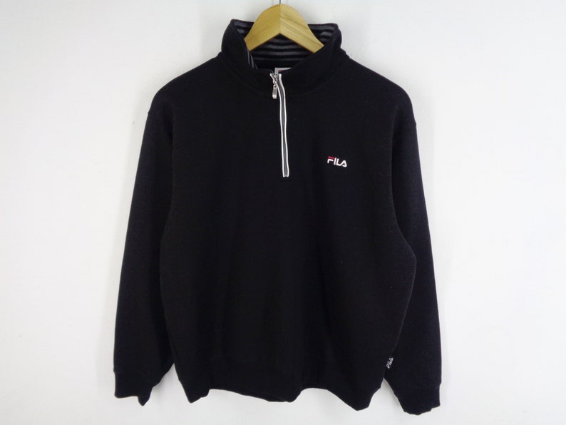 Fila Sweatshirt Vintage Fila Pullover Vintage Fila Half Zipper Pullover Sweatshirt Size L image 2